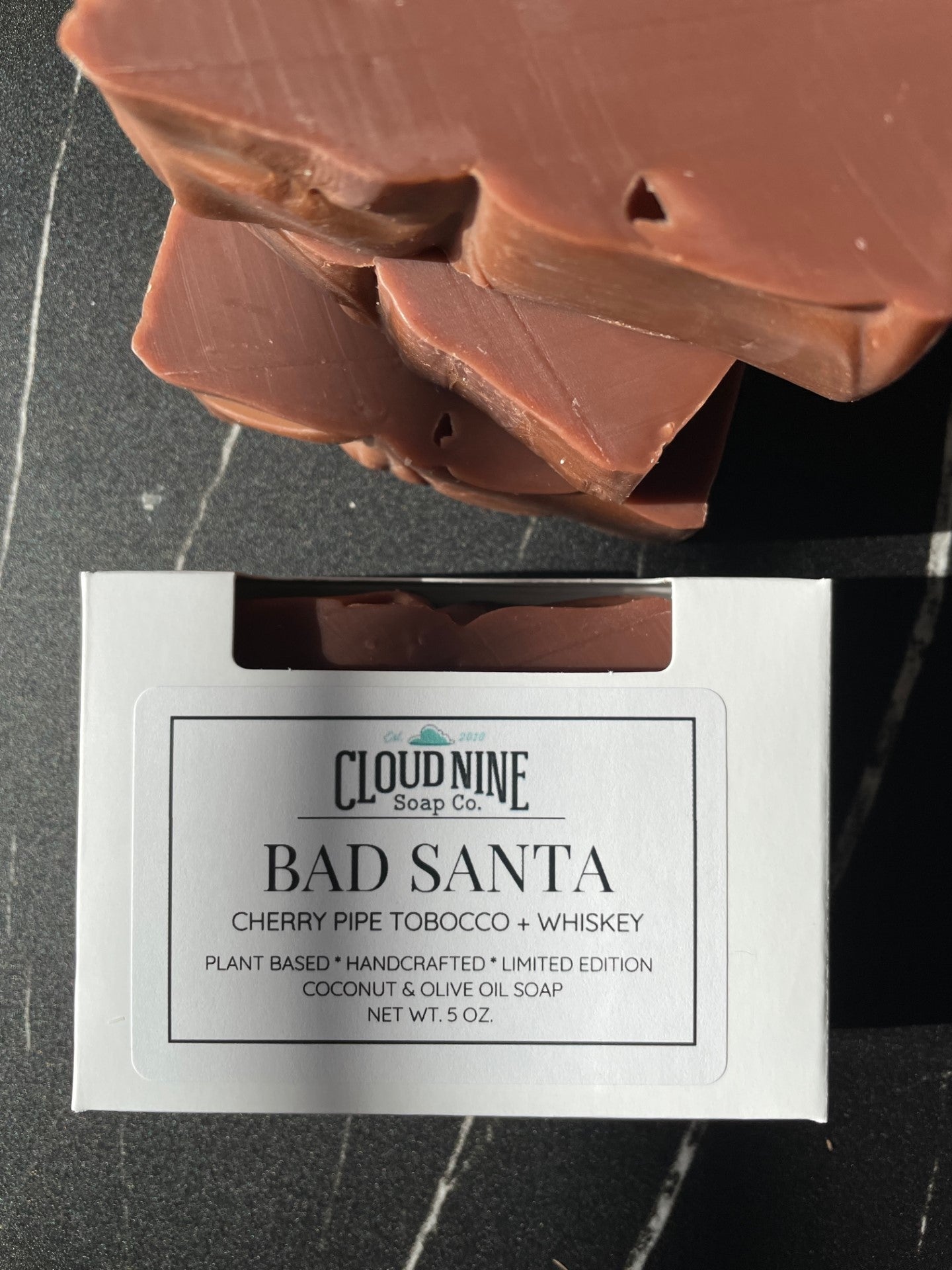 NEW! Limited Edition Soap, Holiday: Bad Santa, Whiskey + Cherry Tobacco