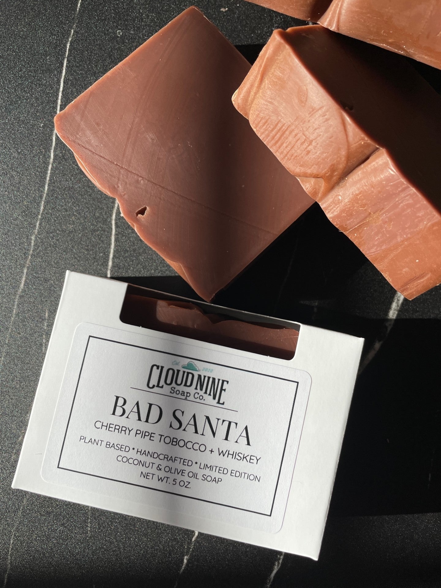 NEW! Limited Edition Soap, Holiday: Bad Santa, Whiskey + Cherry Tobacco