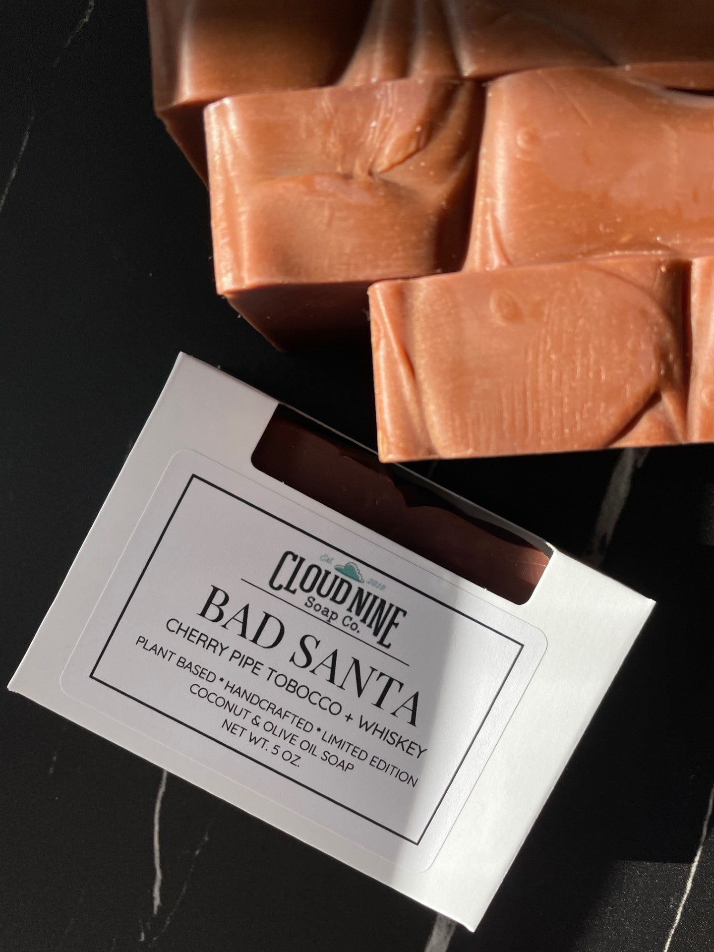 NEW! Limited Edition Soap, Holiday: Bad Santa, Whiskey + Cherry Tobacco
