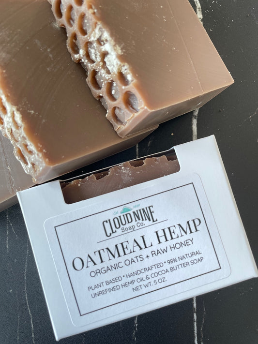 Oatmeal Hemp Soap: Organic Oats + Raw Honey
