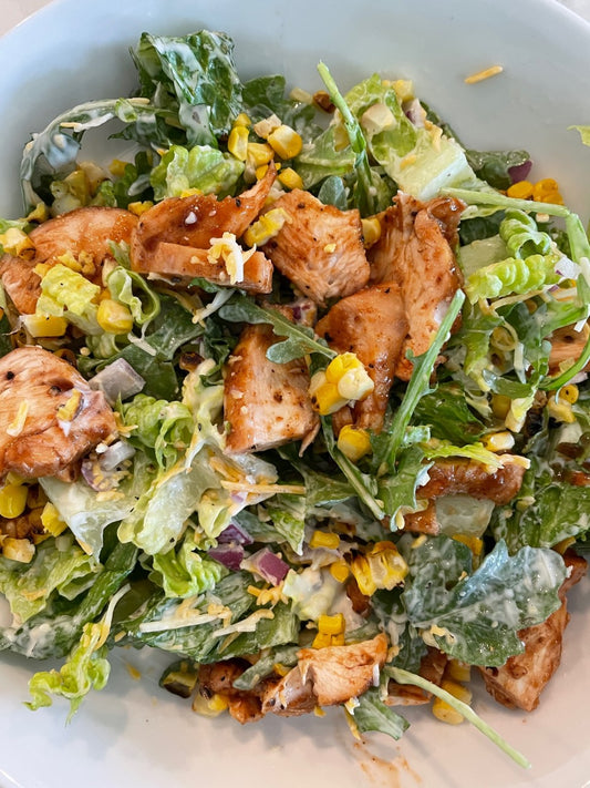 The Perfect Summer Party Salad: BBQ Grilled Chicken and Corn Salad