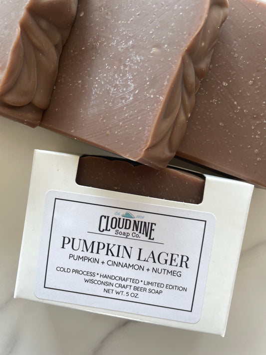 NEW! Limited Edition Pumpkin Lager Beer Soap: Pumpkin, Cinnamon, Nutmeg