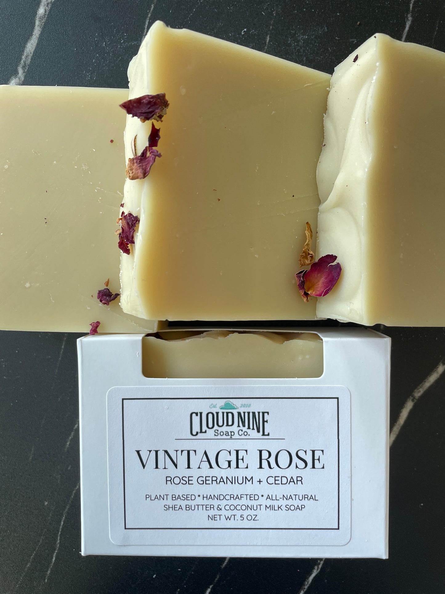 Vintage Rose Soap: Geranium, Lavender + Cedar