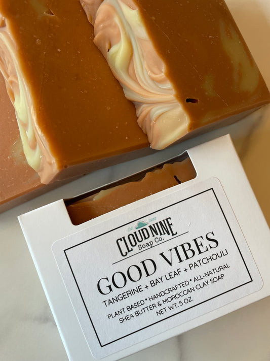 Good Vibes Soap: Sweet Orange, Bay Leaf + Clove (Available 9-5-2025)