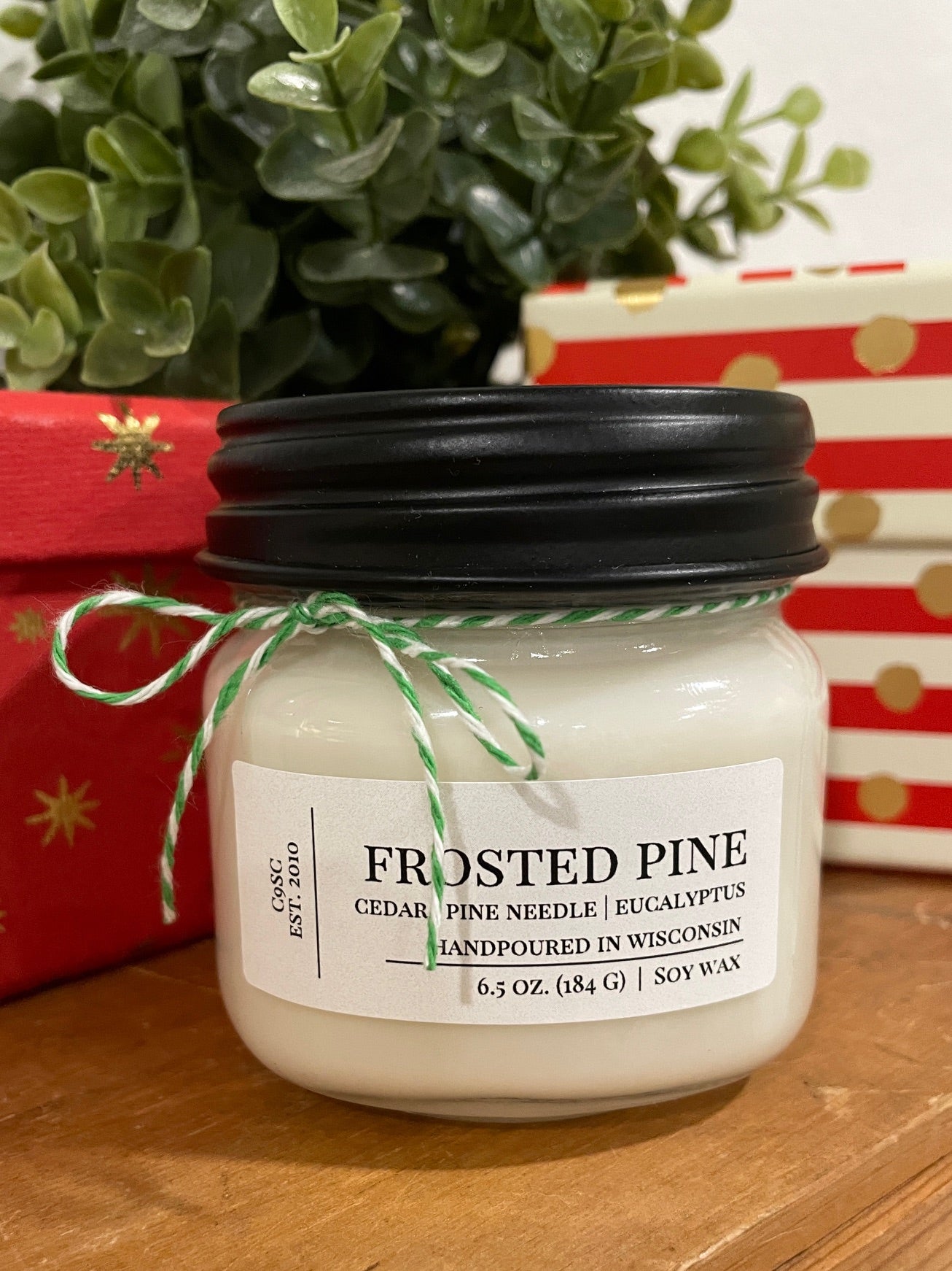 Frosted Pine Soy Candle: Fresh-Cut Pine, Fir Needle, Eucalyptus