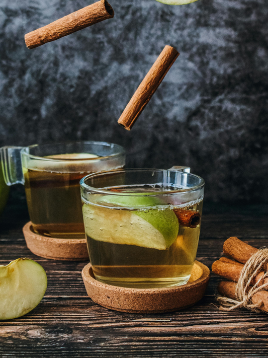 Cider House Rocks Glass Soy Candle: Spiced Apple, Orange Zest, Maple Sugar