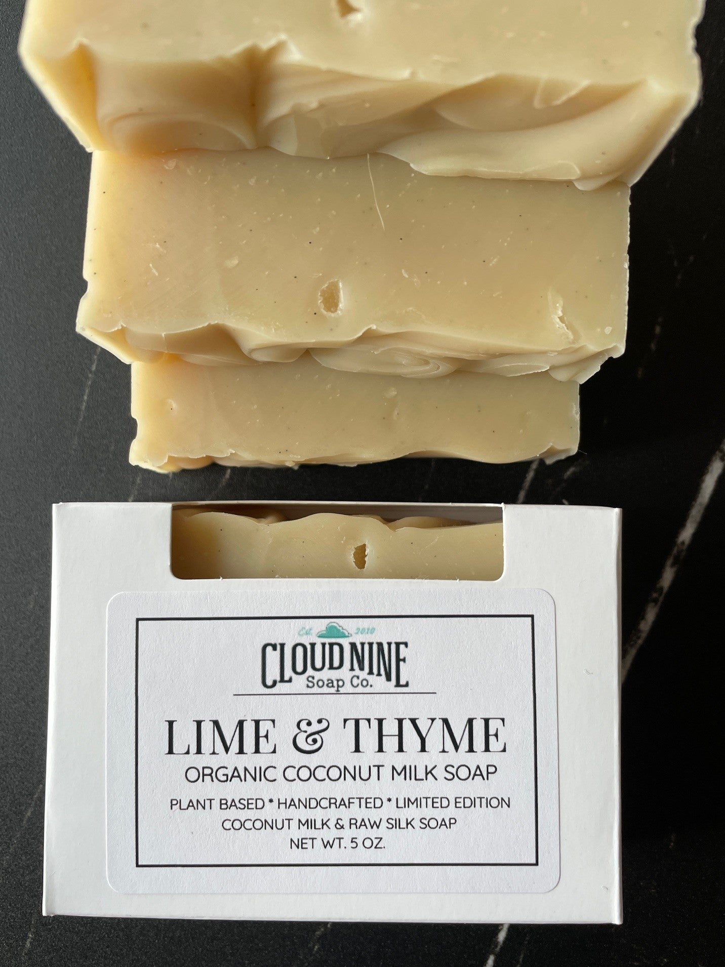 Lime & Thyme Soap: Organic Coconut Milk, Fresh Squeezed Lime, Thyme