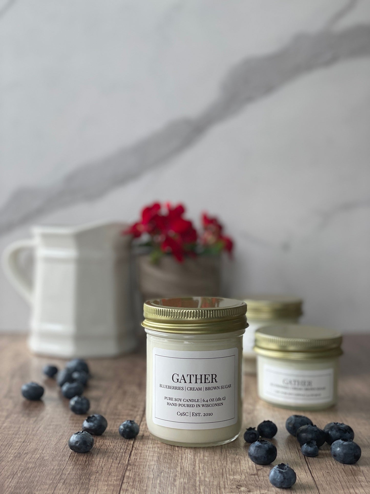 Gather Soy Candle: Blueberries, Sweet Cream, Vanilla Sugar