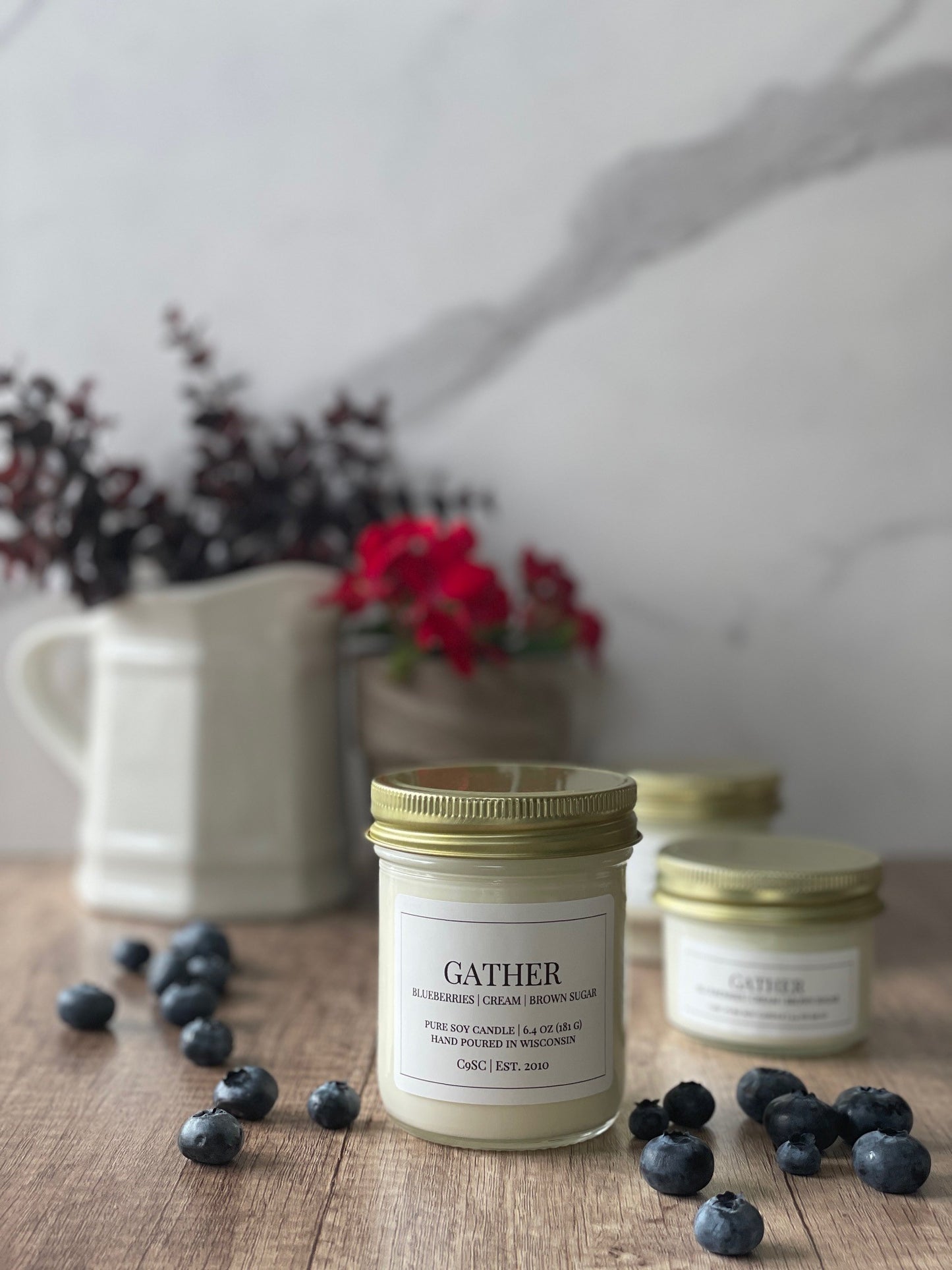 Gather Soy Candle: Blueberries, Graham Cracker, Vanilla Sugar
