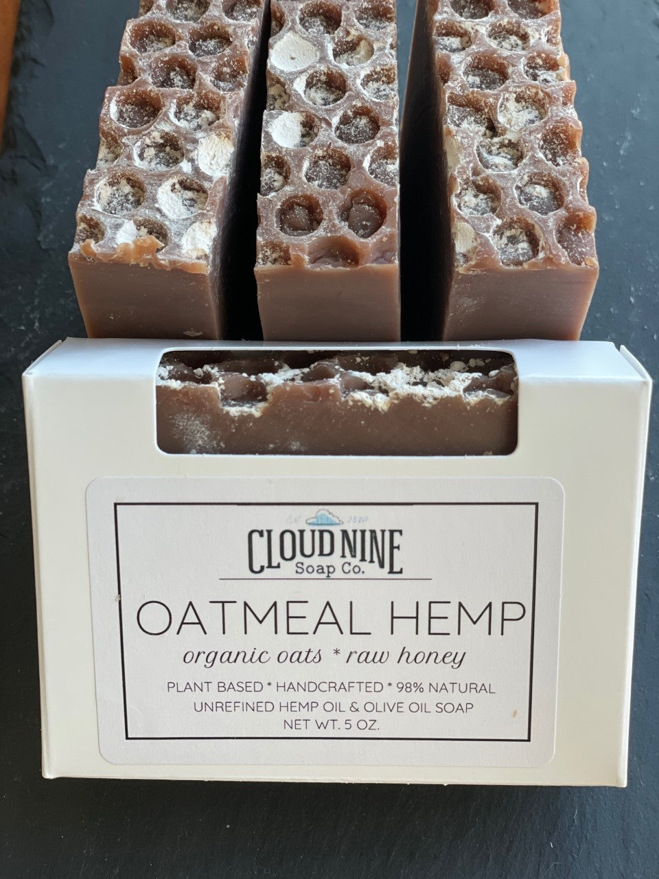 Oatmeal Hemp Soap: Organic Oats + Raw Honey
